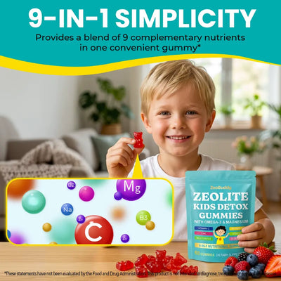 ZeoBuddy Kids Detox Gummies — 9-in-1 Daily Multivitamin