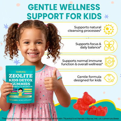 ZeoBuddy Kids Detox Gummies — 9-in-1 Daily Multivitamin