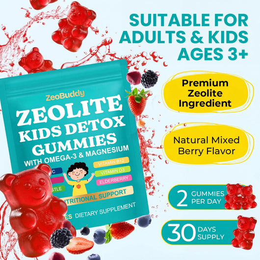 ZeoBuddy Kids Detox Gummies — 9-in-1 Daily Multivitamin